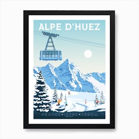 Alpe D'Huez Ski Resort France Art Print