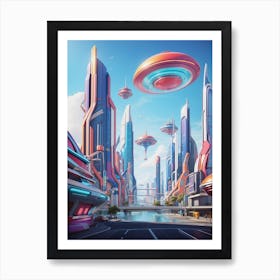 Futuristic City 5 Art Print