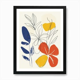 Abstract Floral Print 1 Art Print