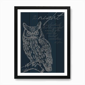 Night Owl Poster Art Print