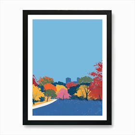 Shinjuku Gyoen National Garden Tokyo 3 Colourful Illustration Art Print