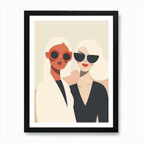 Two Women In Sunglasses 9 Art Print