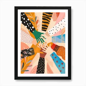 Hands In The Air Art Print