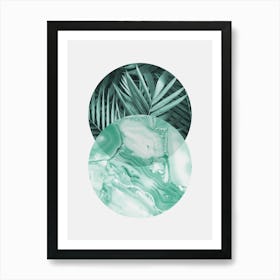 Geometric and botanical 4 Art Print