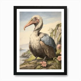 Storybook Animal Watercolour Pelican Art Print