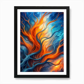 Tree Of Fire Art Print