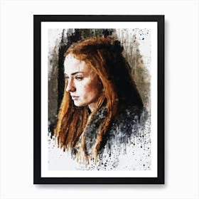 Sansa Stark Game Of Thrones Potrait Art Print