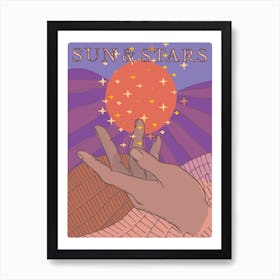 Sun And Stars Tarot Art Print