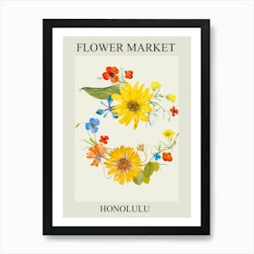 Flower Market Honolulu Art Print