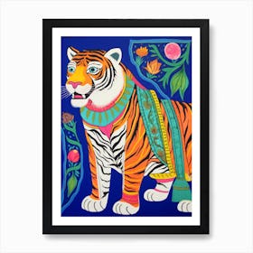 Maximalist Animal Painting Bengal Tiger 2 Art Print