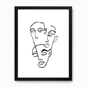 Faces Twelve Art Print