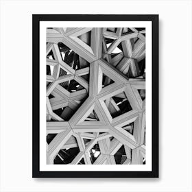 Abstract Structure In Black And White Art Print