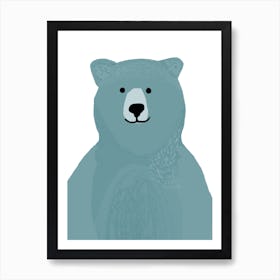 Blue Bear Art Print