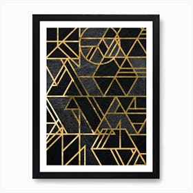 Deco Canvas Print - Gold Art deco Art Print