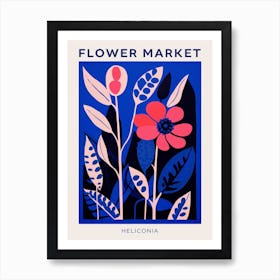 Blue Flower Market Poster Heliconia 1 Art Print