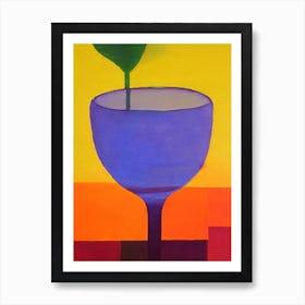 Blue Hawaiian Paul Klee Inspired Abstract Cocktail Poster Art Print