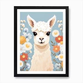 Baby Animal Illustration  Alpaca 1 Art Print