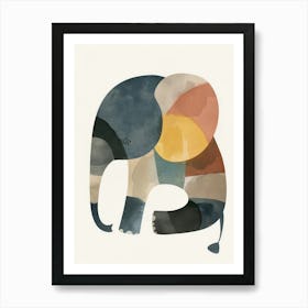 Charming Nursery Kids Animals Elephant 3 Art Print