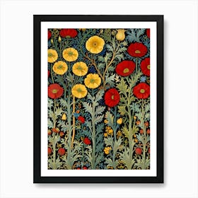 William Morris Poppies By William Morris Art Print