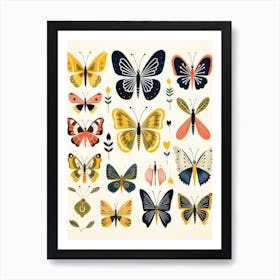 Butterfly Set Art Print