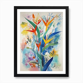 Bird Of Paradise Flower Illustration 4 Art Print