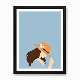 Girl In A Hat Art Print