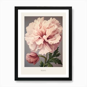 Floral Illustration Peony 4 Poster Art Print