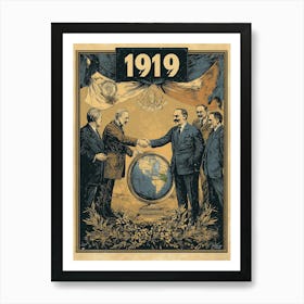 Aihrgdesign A Vintage Political Poster Commemorating The Sign 4da0f84e Ec12 4e96 Af07 014406a63389 1 Art Print