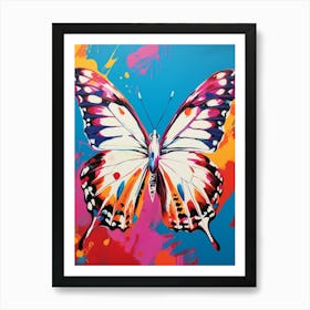 Pop Art White Admiral Butterfly 4 Art Print