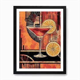 Art Deco Cocktail 6 Art Print