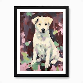 A Siberian Husky Dog Painting, Impressionist 3 Art Print