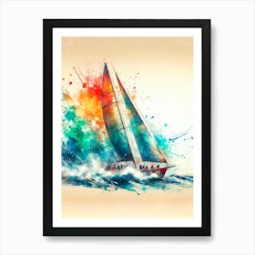 Sailboat Painting Poster