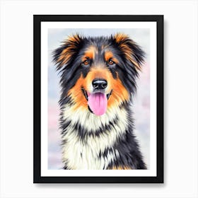 Belgian Sheepdog 3 Watercolour Dog Art Print