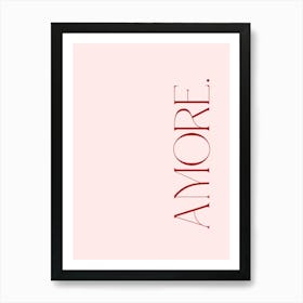 Amore Love French Typography Poster Print Art Lover Inspired Motivational  Art Print