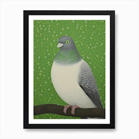 Ohara Koson Inspired Bird Painting Pigeon 4 Art Print