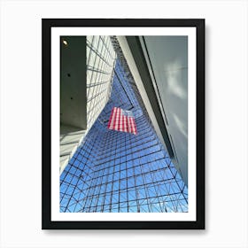 American Flag In The Atrium Art Print