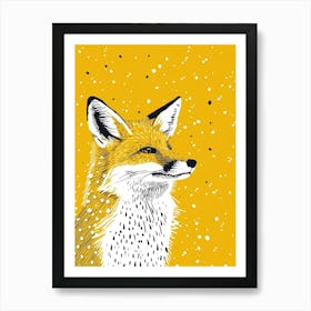 Yellow Fox 1 Art Print