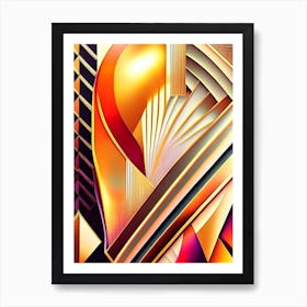 Colorful Deco Geometry Art 4 Art Print