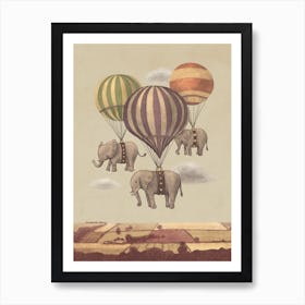 Flight Of The Elephants Art Print