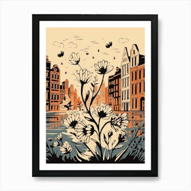 Amsterdam, Flower Collage 0 Art Print