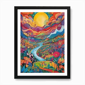 Sunrise In The Valley-Reimagined Art Print