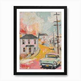 Kitsch Retro Painting Illustration 4 Art Print