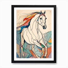 Abstract Horse Illustration Art Print