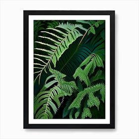 Scaly Cloak Fern Vibrant Art Print