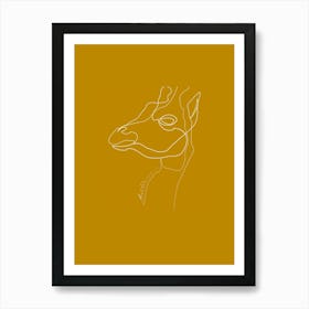 Giraffe - Line Art Series Art Print