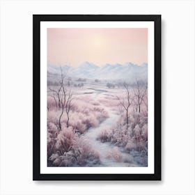 Dreamy Winter Painting Denali National Park United States 3 Art Print