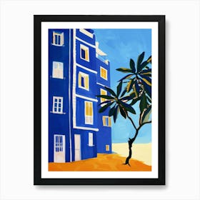 Blue Building 1 Art Print