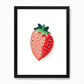 A Single Strawberry, Fruit, Tarazzo Art Print