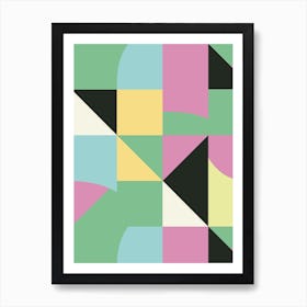 Irregular Modern Triangles Art Print