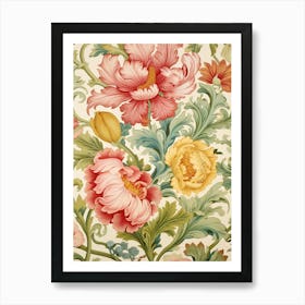 Floral Wallpaper 73 Art Print